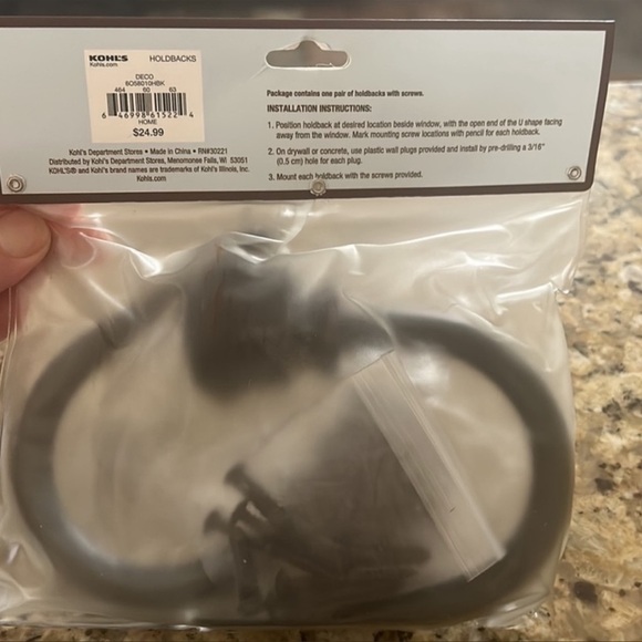 Two sets of brand new Holdbacks for your windows NWT - Picture 3 of 4